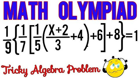 Tricky Algebra Equation || Algebra Equation Involving Parentheses & Brackets