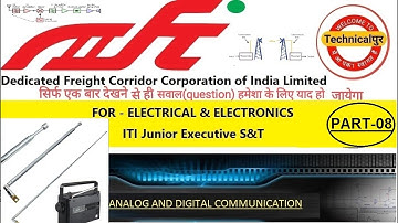 Analog and digital communications I #DFCCIL #S&T I Part 08 MCQ With explanation (Hindi)
