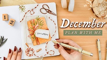 PLAN WITH ME • December Bullet Journal Setup 2022 • Rustic Presents Theme 🌲🏷️