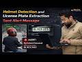 Helmet Detection and License Plate Extraction Sent Alert Message