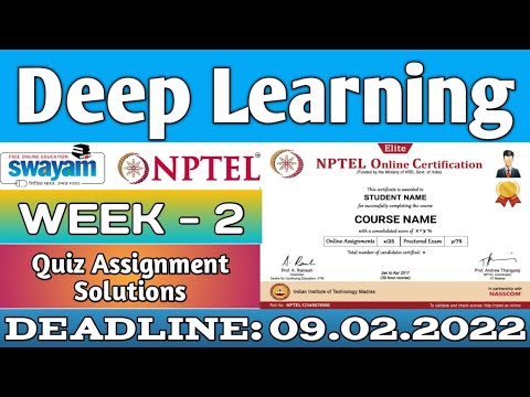 deep learning for computer vision nptel assignment answers 2022