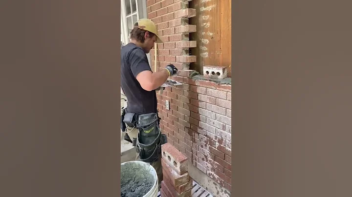 Put a window in a brick wall with me in 60 seconds #diy #remodel #shorts #heightshandyman