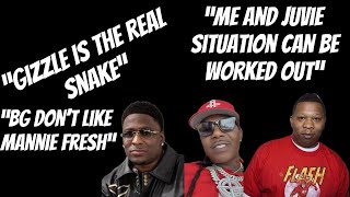 Hot Boy Turk say BG don’t like Mannie Fresh and tells Juvenile to call him#cashmoney #juvenile #bg 