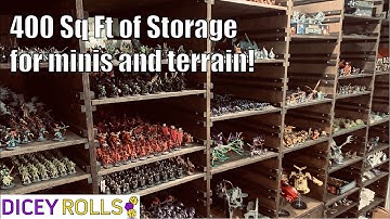 Removable Storage Shelves for Gaming - Minis and Terrain