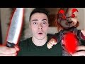 CUTTING OPEN EVIL CHUCKY DOLL AT 3 AM!! (WHAT'S INSIDE EVIL CHUCKY DOLL)