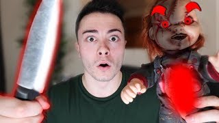 CUTTING OPEN EVIL CHUCKY DOLL AT 3 AM!! (WHAT'S INSIDE EVIL CHUCKY DOLL)