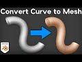 How to Convert a Curve to a Mesh in Blender