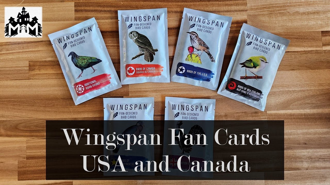 Открытки Wingspan USA и Canada, разработанные фанатами.