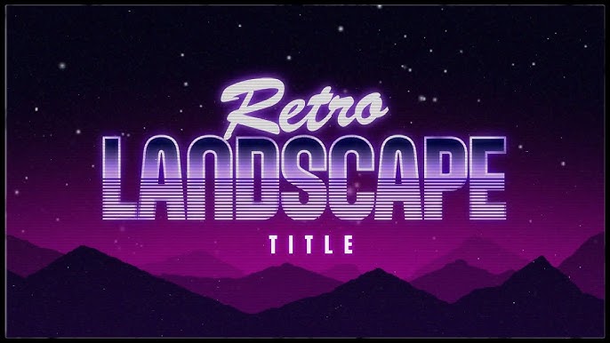 Retro 80s Landscape Title Intro Template for Premiere Pro - YouTube 80-s-retro-intro-template-no-text-easy-tutorials-with-reina-youtube
