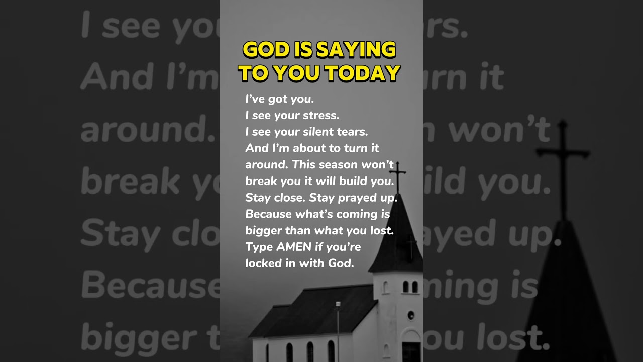 God is saying to you.. 