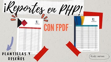 Crear reportes PDF en PHP con FPDF - Plantillas