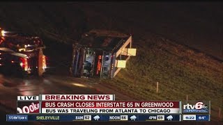MORE Several injured when double-decker bus overturns I-65 closed near Greenwood