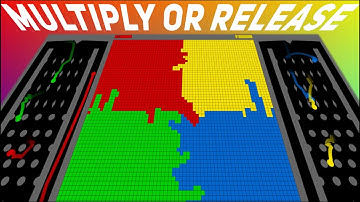 Multiply or Release №1 | AI Territory Battle simulation | Territory War | Algodoo | Marble Race