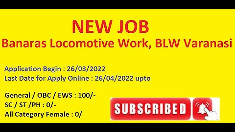 Indian Railway BLW Apprentice Recruitment 2022