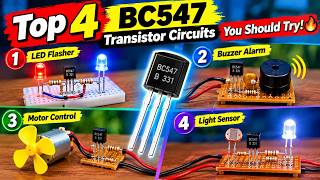 Full Top 4 BC547 Transistor Circuits You Should Try! 🔥 Update