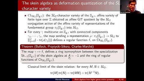 Pierrick Bousseau - 10/1/2020 - Skein algebras from higher genus mirror symmetry