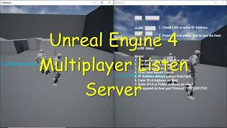 UE4 - Multiplayer Listen Server - 4.26