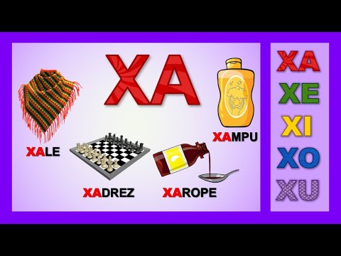 Família Silábica Da Letra X Alfabetização Silabário Leitura E Imagens XA XE XI XO XU 