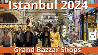 Istanbul  Turkey Grand Bazaar City Center Walking Tour 4k Ultra HD 60fps