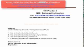 CISSP Exam practice Questions