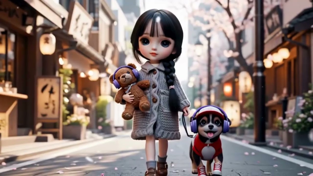 Cute Doll, Puppy & Cat Travel in a Private Jet ✈️✨GOOGLE  VEO 3