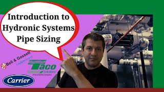HVAC SYSTEM DESIGN TUTORIAL- Intro to Hydronic System-5- How to size pipe system?