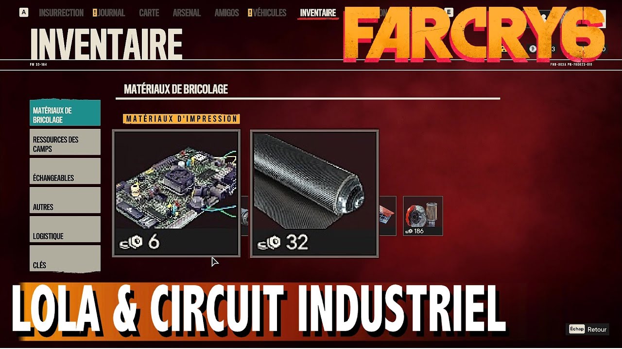 OÙ TROUVER LOLA CIRCUIT INDUSTRIEL & COMPOSITE INDUSTRIEL FAR CRY 6
