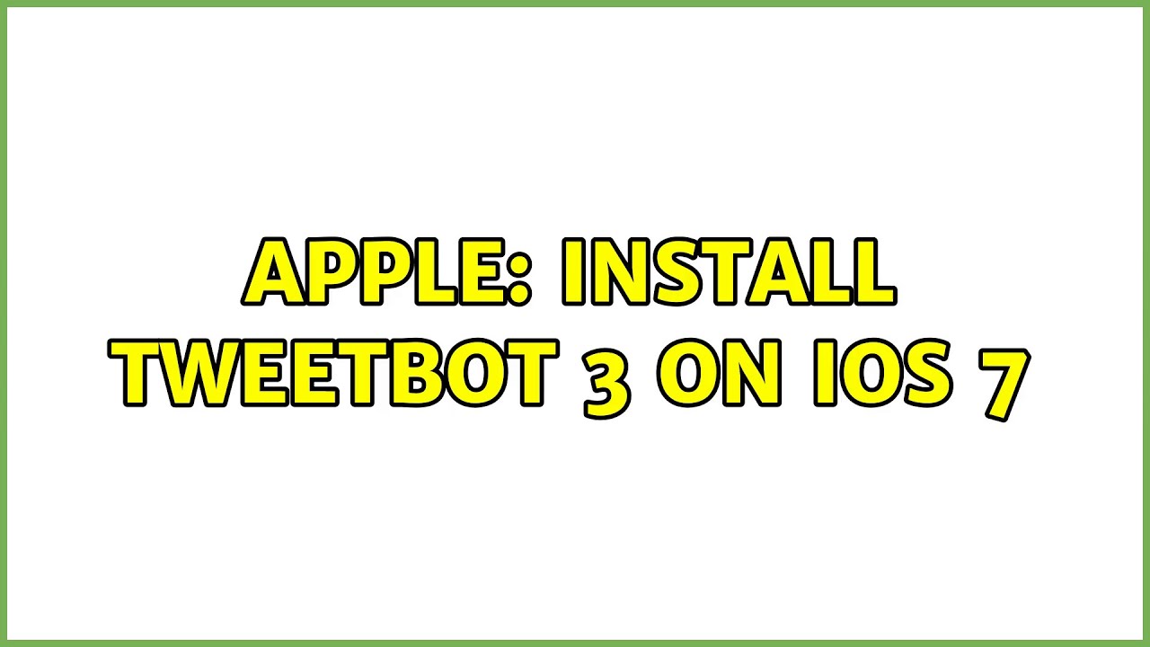Apple: Install Tweetbot 3 on iOS 7