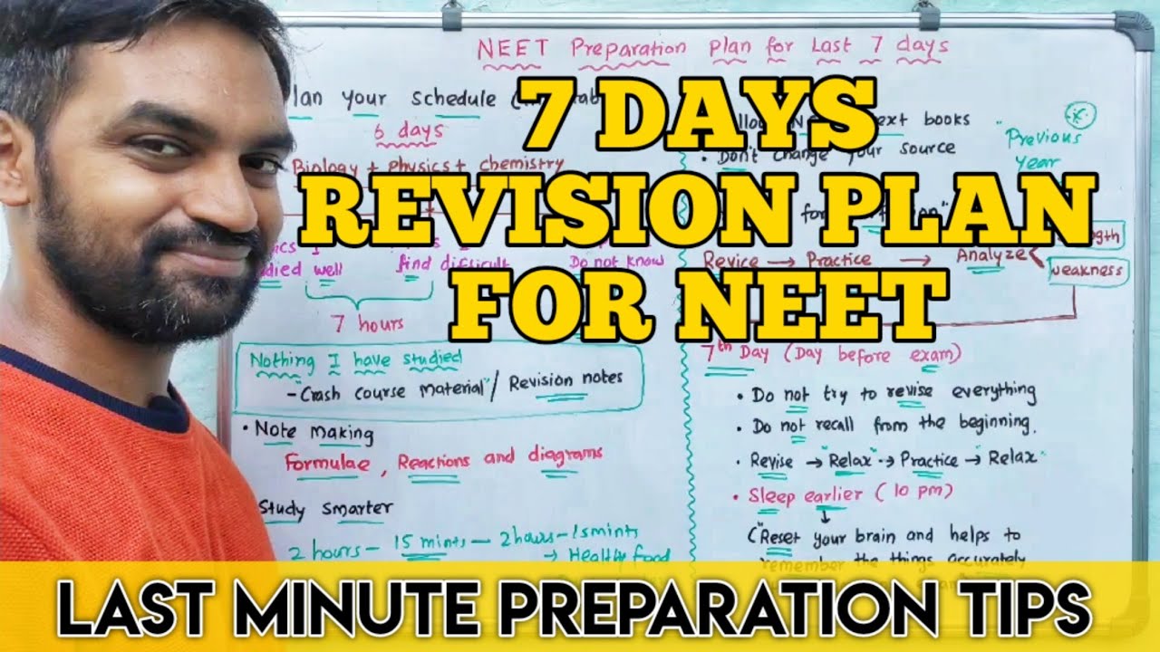 7 days revision plan for NEET | NEET Latest | Senthilnathan - YouTube