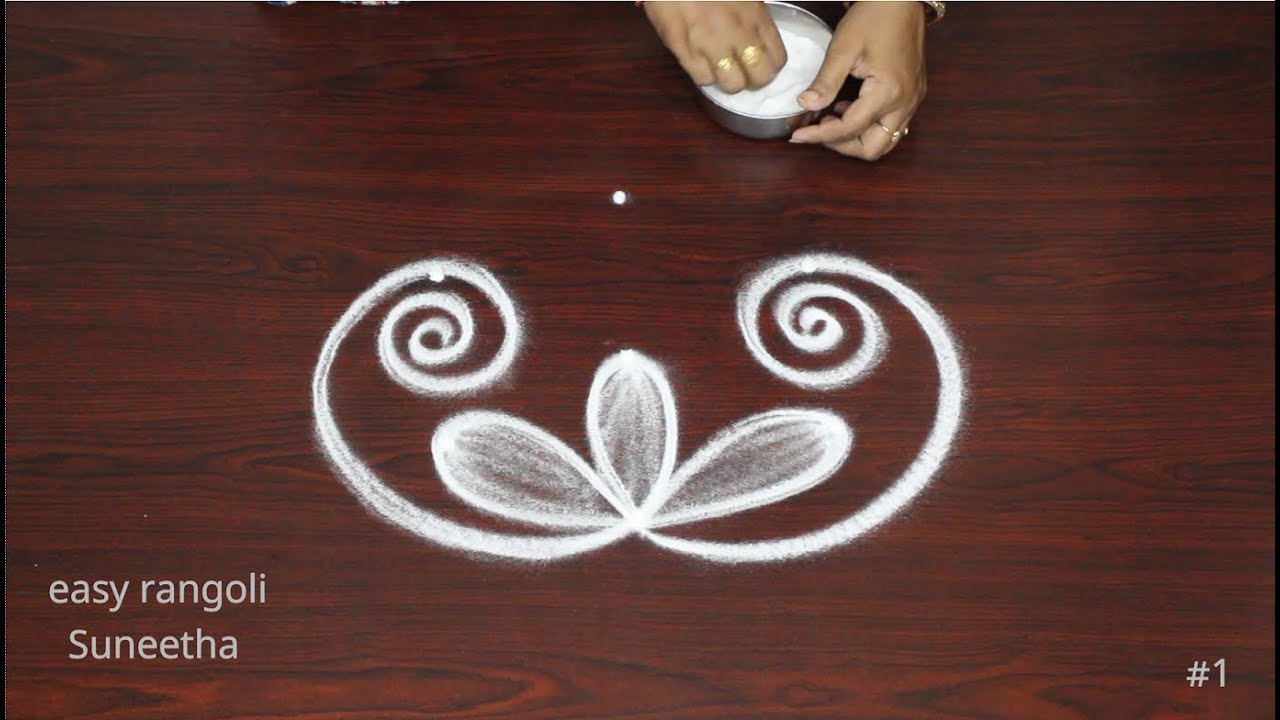 2 Different type kolam for BEGINNERS with 3 dots || Latest easy ...