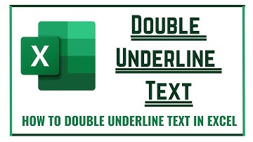 How to Double Underline Text in Excel