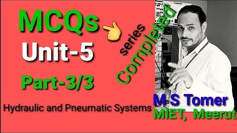 MCQs | Unit-5 | Part-3 | Fundamentals of Mechanical Engineering and Mechatronics