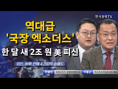역대급 &amp;#39;국장 엑소더스&amp;#39; 한 달 새 2조 원 美 피신 I 반종민 I 이동근 I 코스피 I 코스닥 I 선물 I 고려아연 I 영풍 I <strong>티웨이</strong> 항공 I 대명소노시즌 I 기아