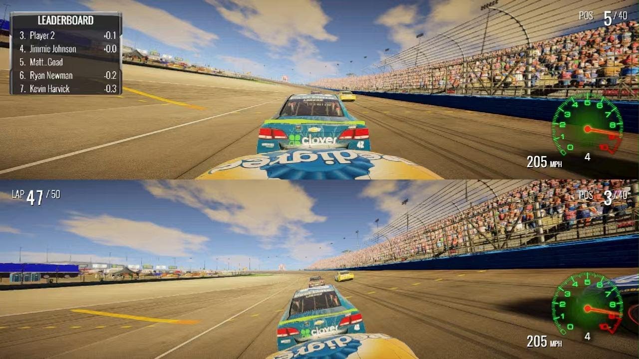 Nascar Racing Screen NASCAR Heat 2 Split Screen season 1 Race 8 Autoclub - YouTube