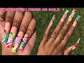 90s Inspired Press On Nails | Enailcouture Extreme Square | Fake Nails At Home Easy Quick & Cheap