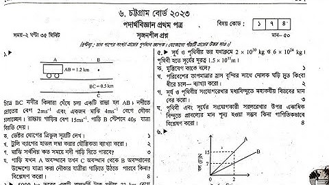 hsc 2023 physics 1st paper cq question | hsc physics 1st paper question 2023 Chittagong board