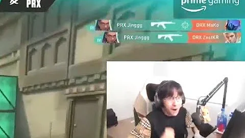 SEN TenZ reaction to PRX Jinggg insane Clutch 4k