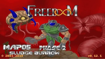 FreeDoom: Phase 2 - Map05: Sludge Burrow (100%) [Crispy Doom]