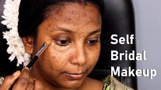 Self Bridal Makeup / Pigmentation Skin Makeup/ Summer Bridal Makeup /Affordable Makeup/ Self Makeup