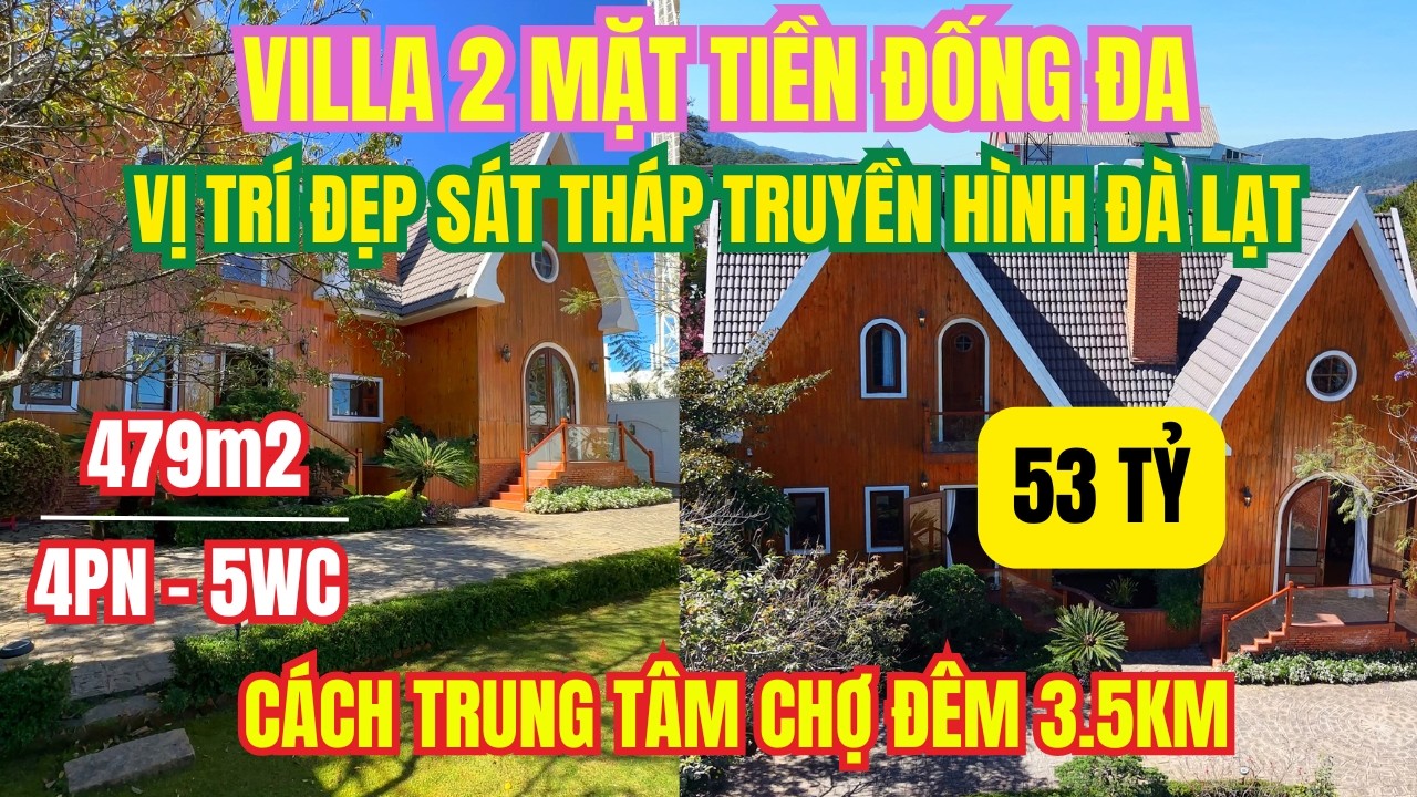 Villa ốp gỗ sân vườn 2 mặt tiền Đống Đa P3 Đà Lạt