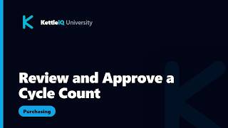 Review and Approve a Cycle Count