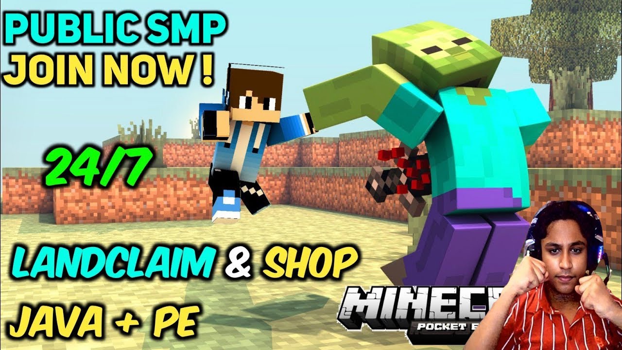 MINECRAFT PUBLIC SMP LIVE HINDI | JAVA + PE 24/7| CRACKED SMP|FREE TO ...