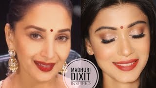 Indian Traditional Makeup Tutorial | Madhuri Dixit Inspired | Sush Dazzles