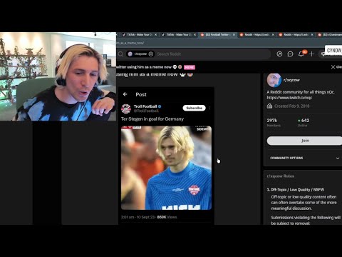 xQc reacts to Football Twitter using him as a meme