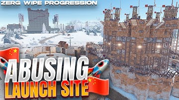 Rust | ABUSING NEW LAUNCH SITE🚀 to DEMOLISH ZERGS | Zerg Wipe Progression