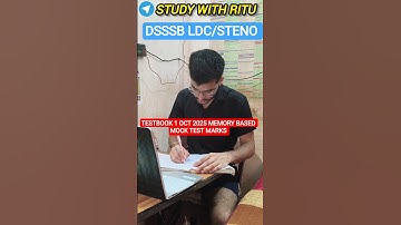DSSSB LDC JUNIOR ASSISTANT/STENO TESTBOOK 1 OCT 2025 MOCK TEST MARKS #dsssb #shorts #ssc #cgl2025