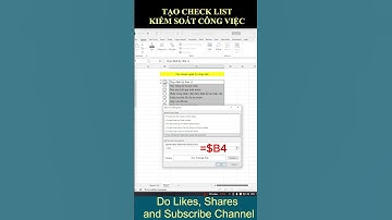 Cách tạo CHECK LIST để quản lý công việc trong Excel || How to create a CHECK LIST to manage work