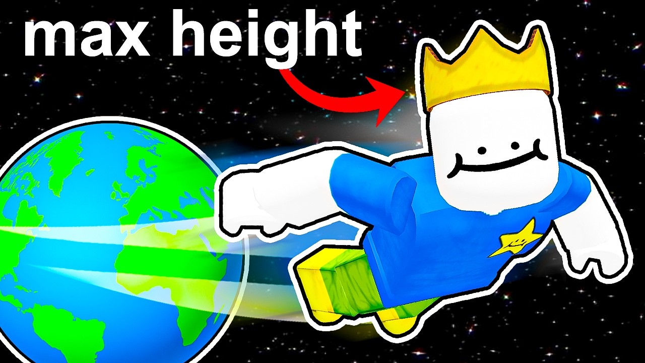 reaching MAX Height in Roblox Fly to Space...