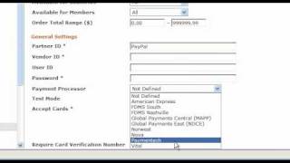 Payment Settings PayPal PayFlow