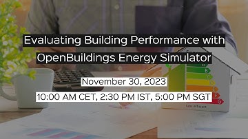 Webinar - Evaluating Building Performance with OpenBuildings Energy Simulator